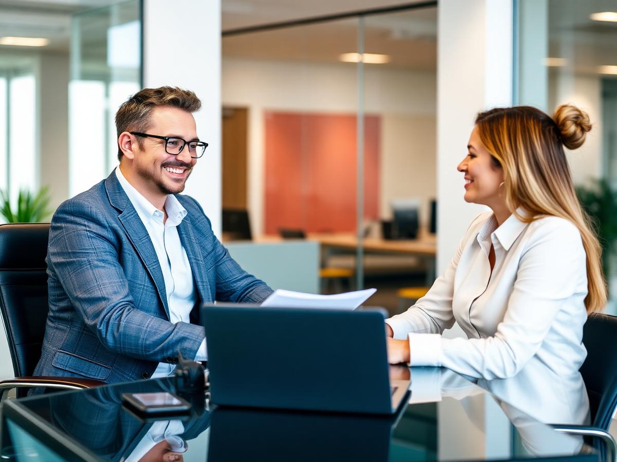 Consultor da Boa Brasil Corporate em atendimento a cliente